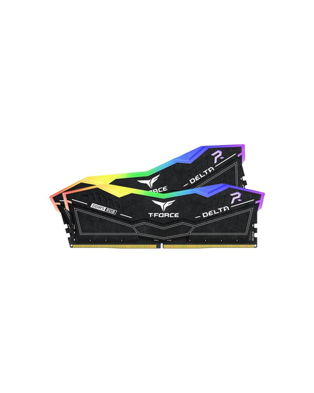 Team T-Force Delta RGB 32GB Kit (2 x 16GB), DDR5, 8000MHz (PC5-6400), CL38, ECC, AMD EXPO & XMP 3.0, PMIC, DIMM Memory, Black