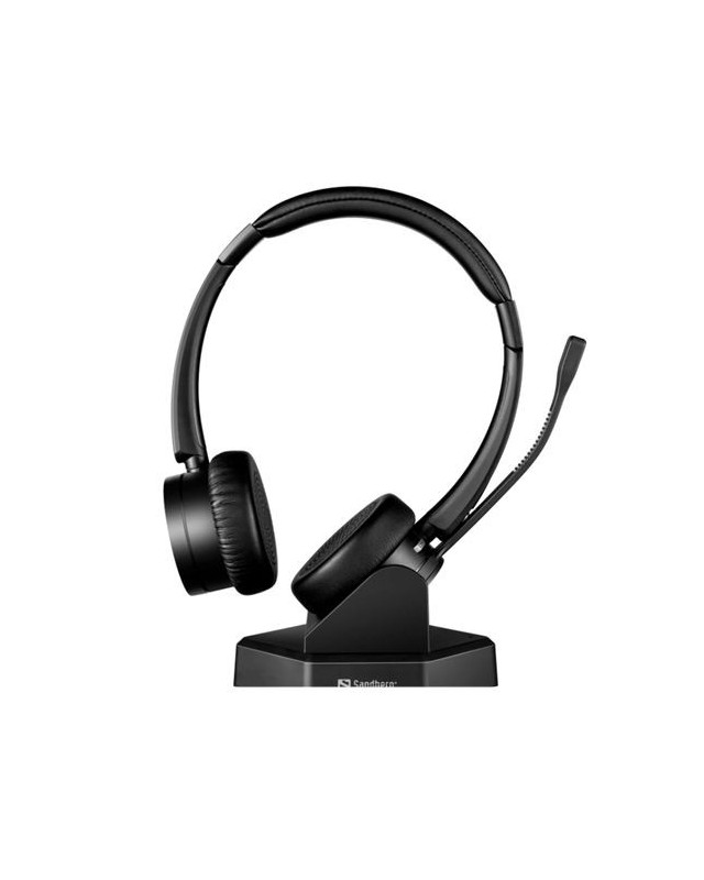 Sandberg Bluetooth Office Headset Pro+, Dual Connection, Charging Dock, Noise-Reducing Mic, Busy Light, 5 Year Warranty