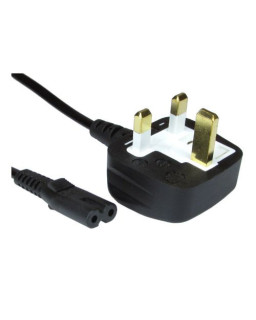 Spire UK Power Lead, Figure 8, Moulded Plug, 1.8 Metres
