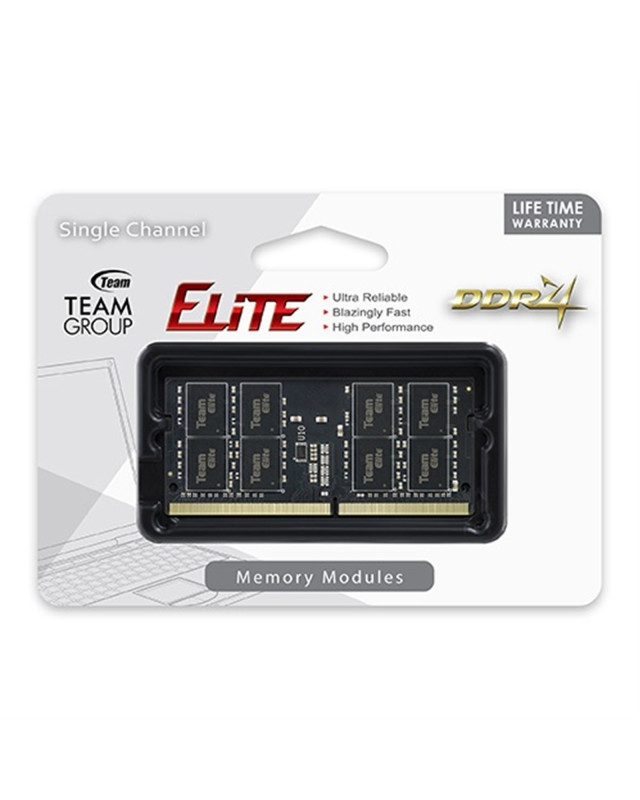 Team Elite 16GB, DDR4, 3200MHz (PC4-25600), CL22, SODIMM Memory
