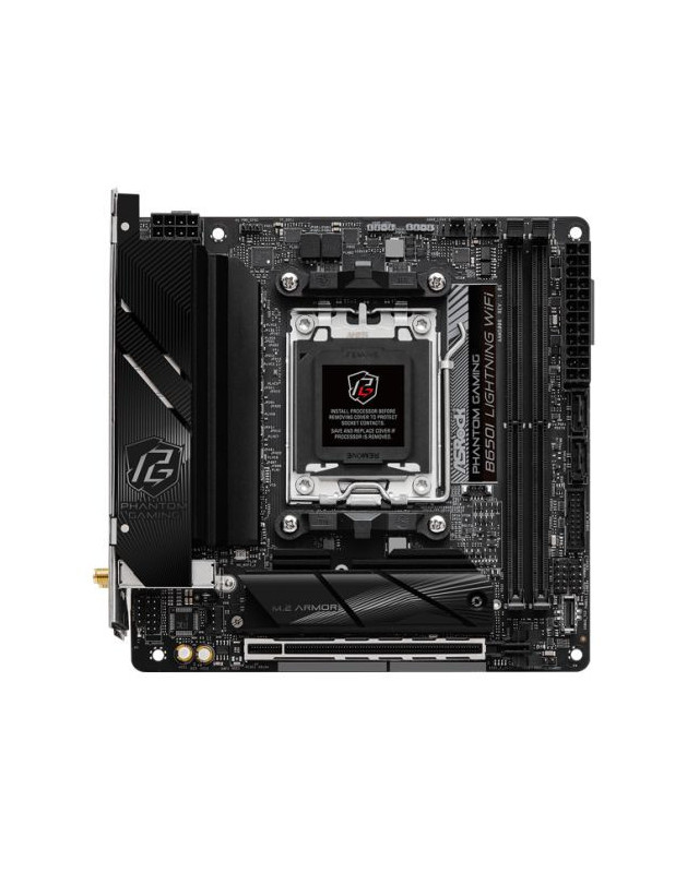 Asrock B650I LIGHTNING WIFI, AMD B650, AM5, Mini ITX, 2 DDR5, HDMI, Wi-Fi 6E, 2.5G LAN, 2x M.2