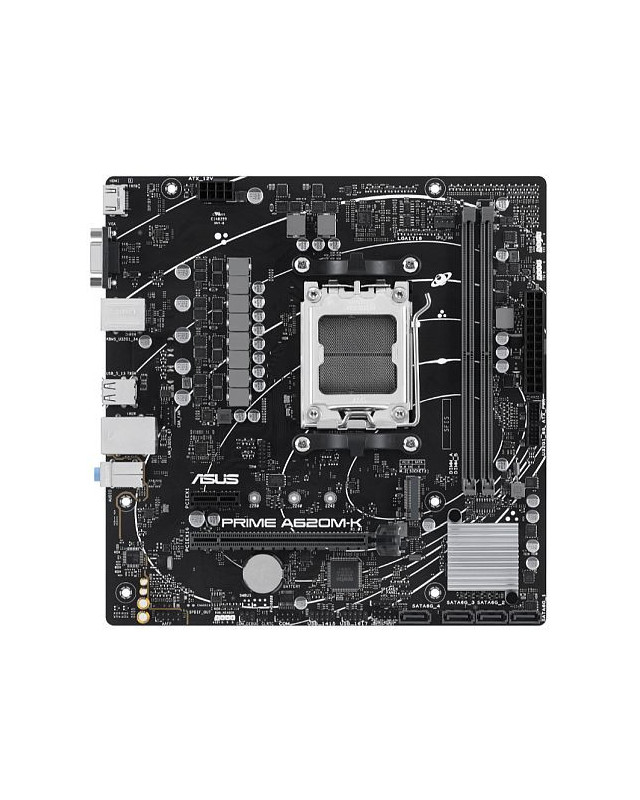 Asus PRIME A620M-K, AMD A620, AM5, Micro ATX, 2 DDR5, VGA, HDMI, GB LAN, PCIe4, 1x M.2