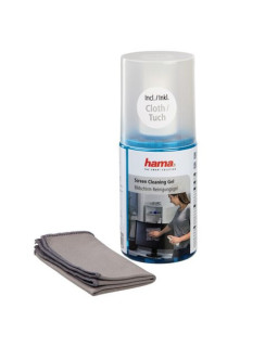 Hama Screen Cleaning Gel, 200ml, Microfibre Cloth Included