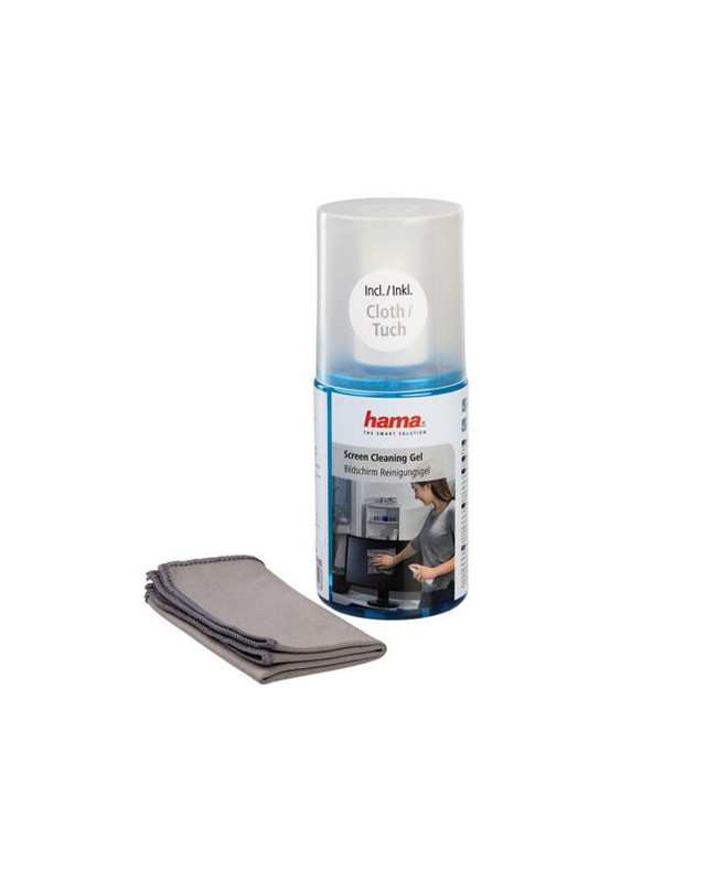 Hama Screen Cleaning Gel, 200ml, Microfibre Cloth Included