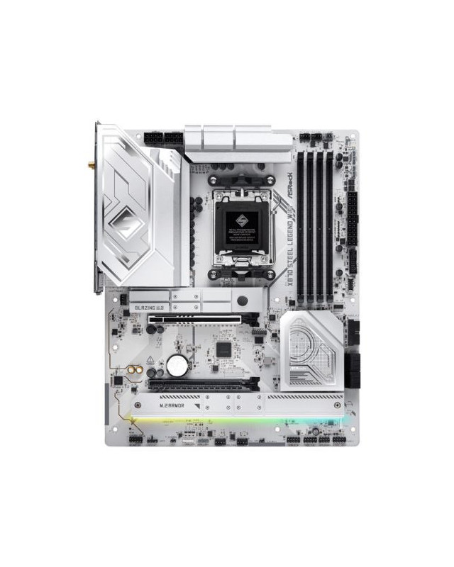 Asrock X870 STEEL LEGEND WIFI, AMD X870, AM5, ATX, 4 DDR5, HDMI, 2 USB4, Wi-Fi 7, 2.5G LAN, RGB, 3x M.2