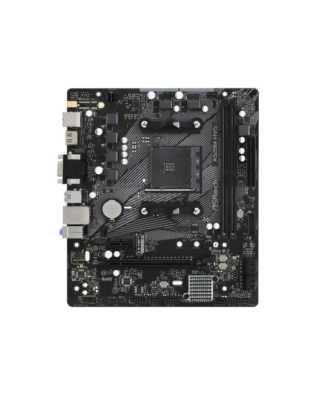 Asrock A520M-HVS, AMD A520, AM4, Micro ATX, 2 DDR4, VGA, HDMI, M.2