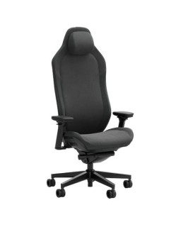 Fractal Design Refine Fabric Dark Gaming Chair, Synchro-Tilt, Memory Foam Headrest, Padded 4D Armrests, Adaptable Support