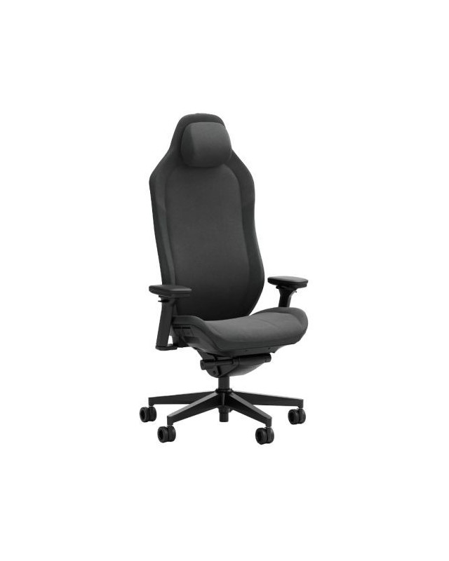 Fractal Design Refine Fabric Dark Gaming Chair, Synchro-Tilt, Memory Foam Headrest, Padded 4D Armrests, Adaptable Support