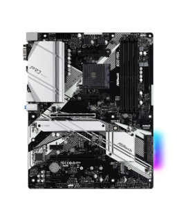 Asrock B550 PRO4, AMD B550, AM4, ATX, 4 DDR4, VGA, HDMI, XFire, PCIe4, RGB Lighting, M.2