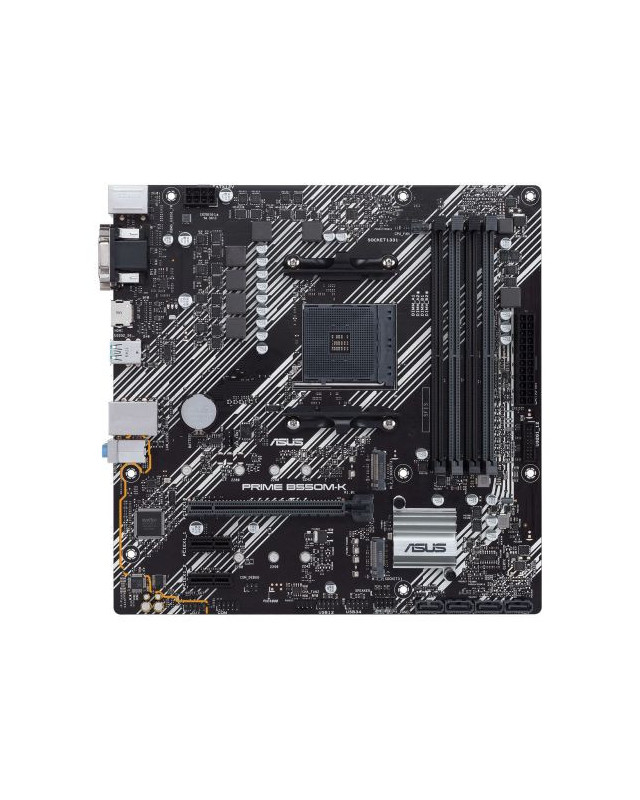 Asus PRIME B550M-K, AMD B550, AM4, Micro ATX, 4 DDR4, VGA, DVI, HDMI, PCIe4, M.2
