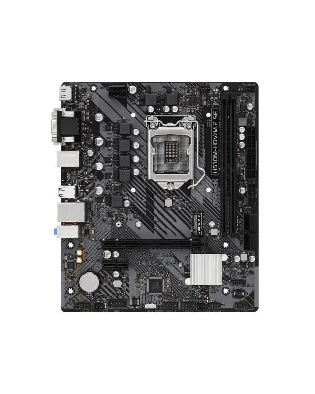 Asrock H510M-HDV/M.2 SE, Intel H510, 1200, Micro ATX, 2 DDR4, VGA, DVI, HDMI, M.2