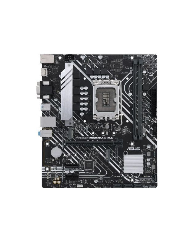 Asus PRIME B660M-K D4, Intel B660, 1700, Micro ATX, 2 DDR4, VGA, HDMI, PCIe4, 2x M.2