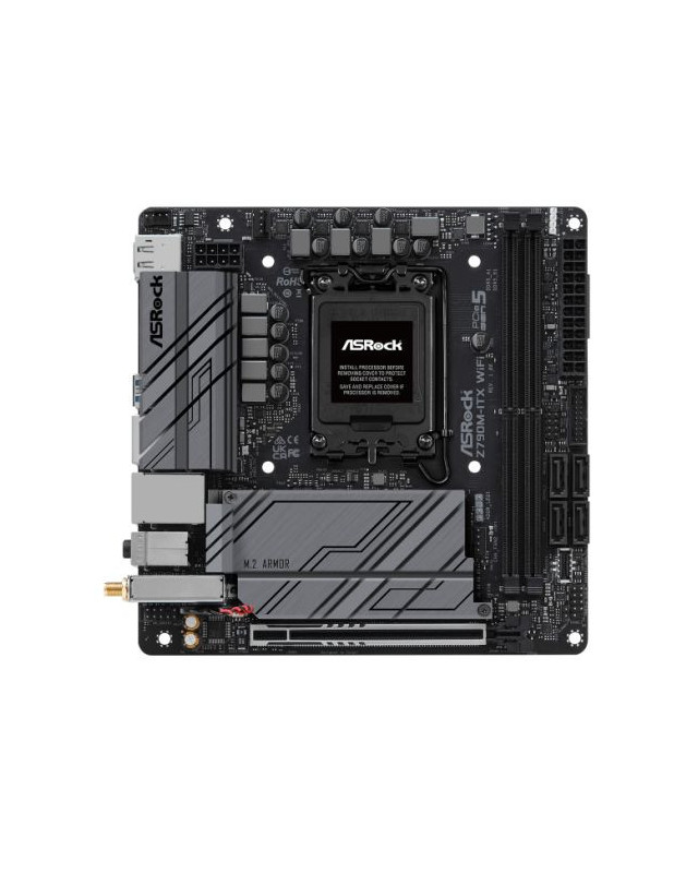 Asrock Z790M-ITX WIFI, Intel Z790, 1700, Mini ITX, 2 DDR5, HDMI, DP, eDP, Wi-Fi 6E, 2.5G & GB LAN, PCIe5, 2x M.2