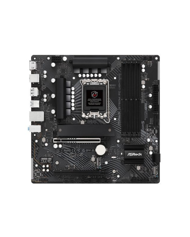 Asrock B760M PG LIGHTNING, Intel B760, 1700, Micro ATX, 4 DDR5, HDMI, DP, 2.5G LAN, PCIe5, 3x M.2