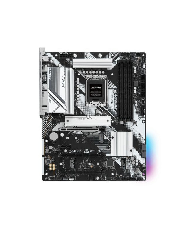 Asrock B760 PRO RS/D4, Intel B760, 1700, ATX, 4 DDR4, HDMI, DP, 2.5G LAN, PCIe4, 3x M.2, RGB