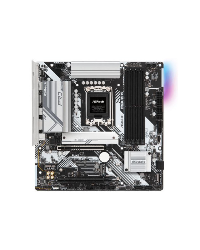 Asrock B760M PRO RS, Intel B760, 1700, Micro ATX, 4 DDR5, HDMI, DP, 2.5G LAN, PCIe5, RGB, 3x M.2