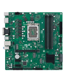 Asus PRO B760M-C-CSM - Corporate Stable Model, Intel B760, 1700, Micro ATX, 4 DDR5, VGA, HDMI, 2 DP, GB LAN, PCIe4, 2x M.2