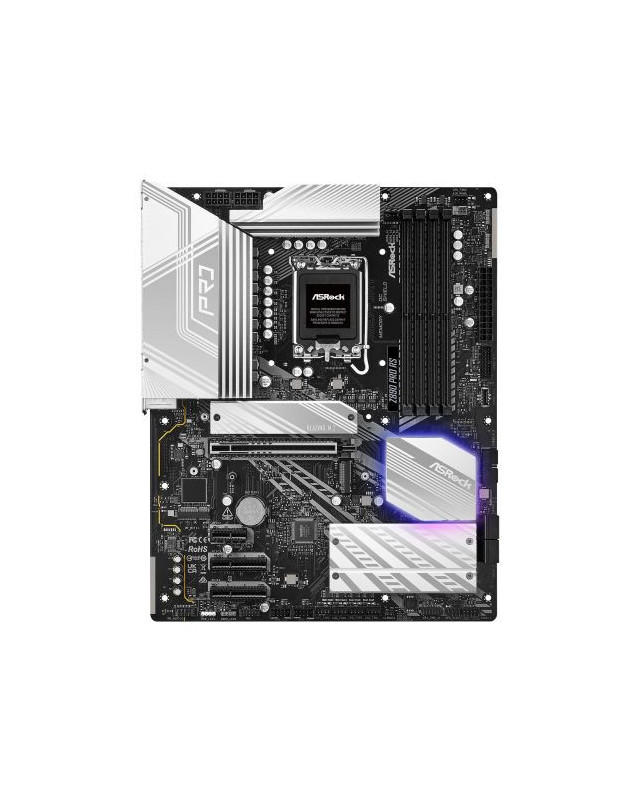 Asrock Z890 PRO RS, Intel Z890, 1851, ATX, 4 DDR5, HDMI, DP, 2 TB4, 2.5G LAN, RGB, 4x M.2