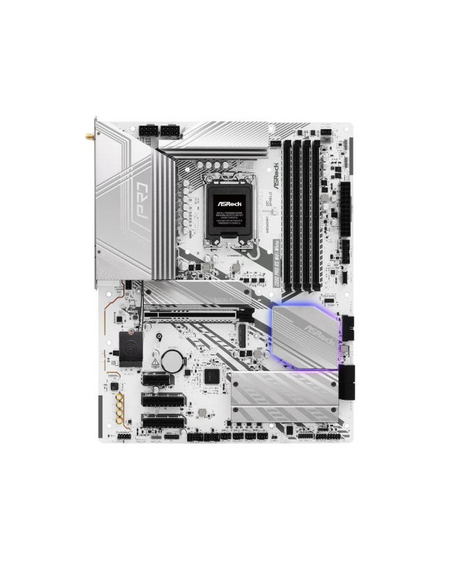 Asrock Z890 PRO RS WIFI WHITE, Intel Z890, 1851, ATX, 4 DDR5, HDMI, DP, 2 TB4, Wi-Fi 6E, 2.5G LAN, RGB, 4x M.2