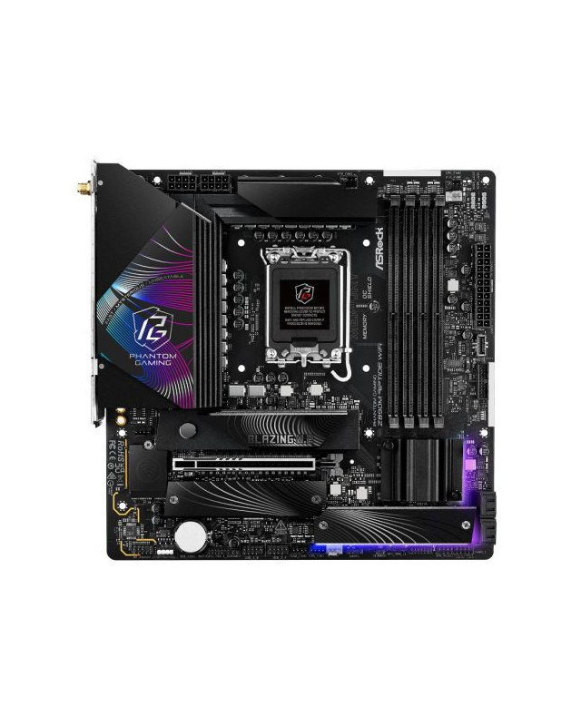 Asrock Z890M RIPTIDE WIFI, Intel Z890, 1851, Micro ATX, 4 DDR5, HDMI, DP, 2 TB4, Wi-Fi 6E, 2.5G LAN, RGB, 3x M.2