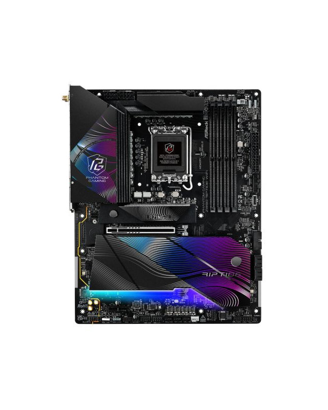 Asrock Z890 RIPTIDE WIFI, Intel Z890, 1851, ATX, 4 DDR5, HDMI, 2 TB4, Wi-Fi 7, 2.5G LAN, RGB, 5x M.2