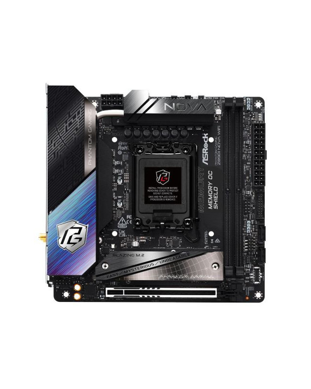 Asrock Z890I NOVA WIFI, Intel Z890, 1851, Mini ITX, 2 DDR5, HDMI, 2 TB4, Wi-Fi 7, 5G LAN, RGB, 3x M.2