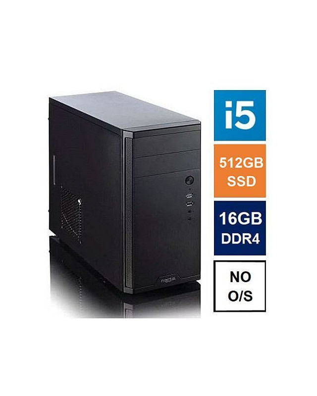 Spire MATX Tower PC, Fractal Core 1100 Case, i5-14400, 16GB DDR4, 512GB SSD, Corsair 550W, No Optical, KB & Mouse, No Operating System