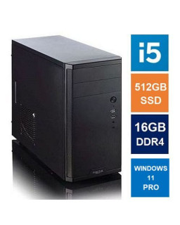 Spire MATX Tower PC, Fractal Core 1100 Case, i5-12400, 16GB 3200MHz, 512GB SSD, Bequiet 550W, No Optical, KB & Mouse, Windows 11 Pro