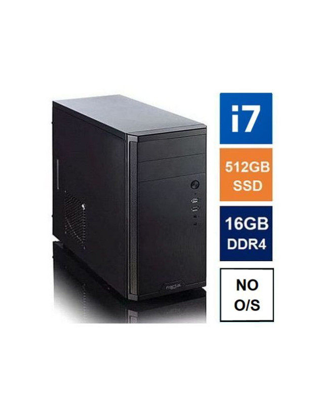 Spire MATX Tower PC, Fractal Core 1100 Case, i7-14700, 16GB DDR4, 512GB SSD, Corsair 550W, No Optical, KB & Mouse, No Operating System