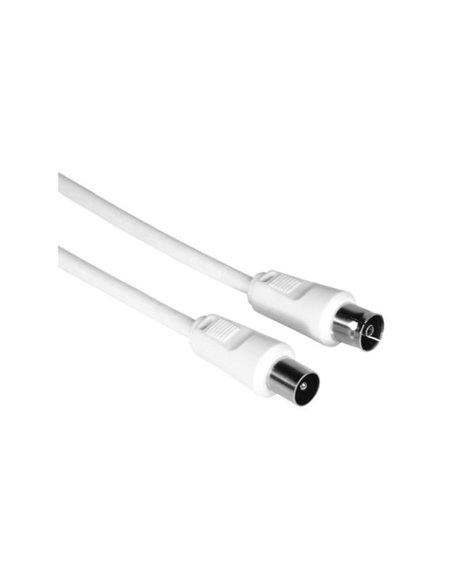 Hama Antenna Cable, Coax Male to Coax Female, 75dB, 3 Metre, White