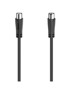 Hama Antenna Cable, Coax Male to Coax Female, 90dB, 1.5 Metre, Black