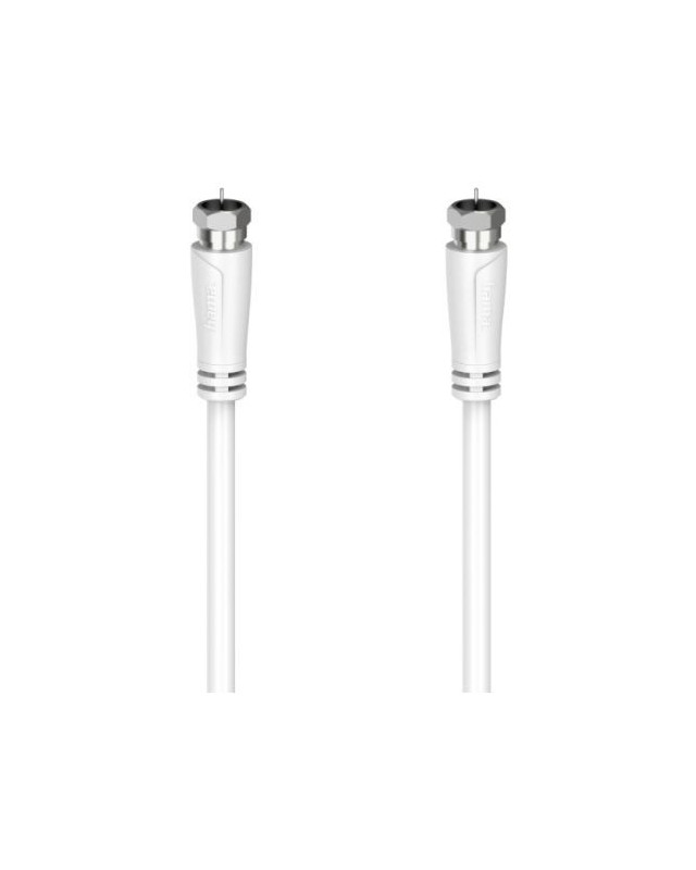 Hama SAT Connection Cable, F-Plug to F-Plug, 90dB, 1.5 Metre, White