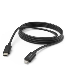 Hama Charging/Data USB-C to Lightning Cable, 480Mbps, 3  Metre, Black, MFI Certified