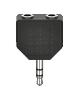 Hama 3.5mm Jack Splitter Dongle, 3.5mm Jack Male to 2x 3.5mm Jack Female, Black