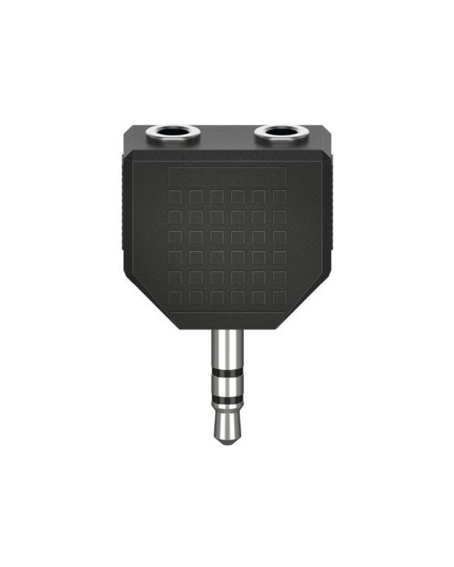 Hama 3.5mm Jack Splitter Dongle, 3.5mm Jack Male to 2x 3.5mm Jack Female, Black