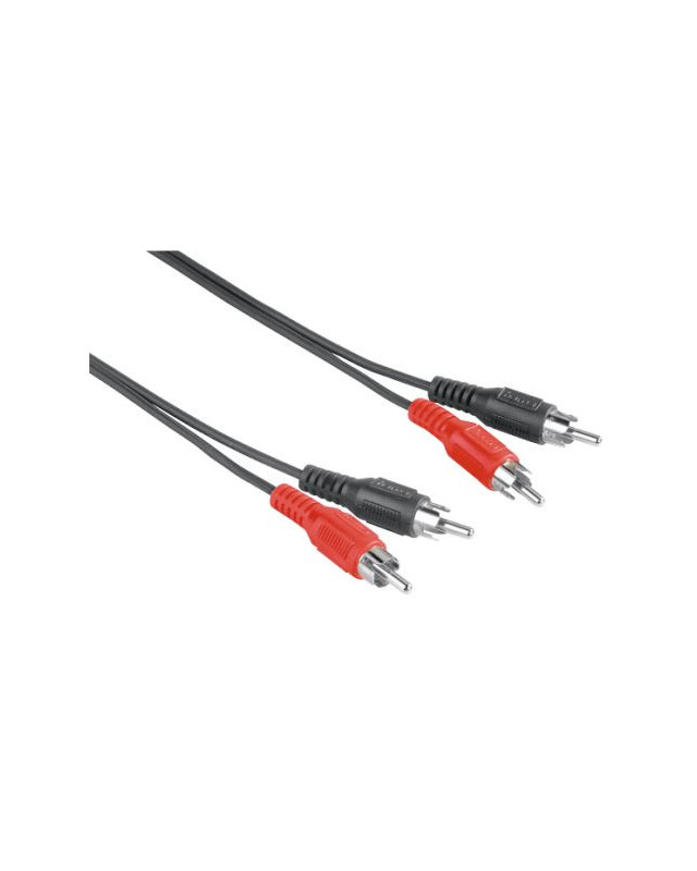 Hama 2x RCA Plugs to 2x RCA Plugs, 1.5 Metre