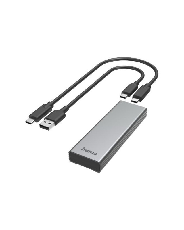 Hama M.2 PCIe/SATA SSD Caddy, USB 10Gbps Type A&C, Compatible with 2280/2260/2242, Aluminium