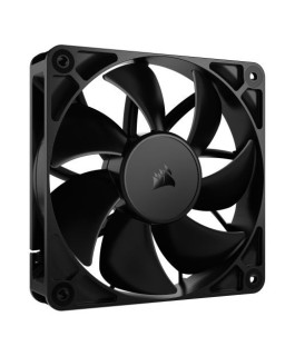 Corsair RS120 PWM 12cm Case Fan, Magnetic Dome Bearing, Daisy-Chain 4-Pin, 2100 RPM, AirGuide Tech, Black