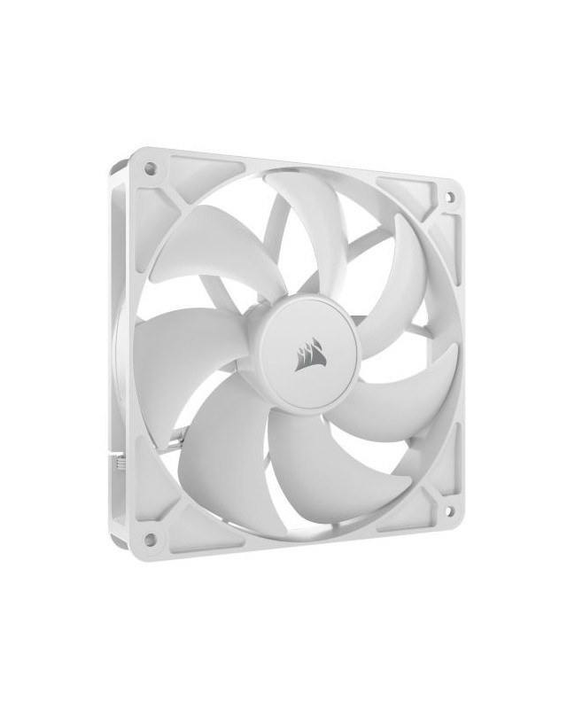 Corsair RS120 PWM 12cm Case Fan, Magnetic Dome Bearing, Daisy-Chain 4-Pin, 2100 RPM, AirGuide Tech, White