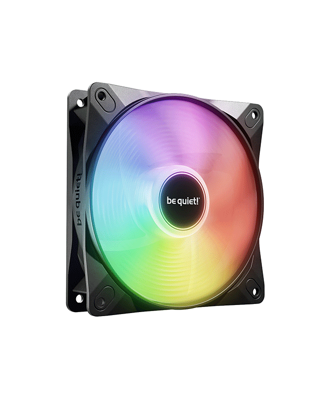 Be Quiet! (BL132) Light Wings LX 12cm PWM Reverse Blade  ARGB Case Fan, Rifle Bearing, Impeller w/ 16 LEDs, Daisy-Chain, Up to 1500 RPM, Black