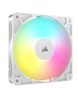 Corsair RS120 ARGB PWM 12cm Case Fan, Magnetic Dome Bearing, Daisy-Chain 4-Pin, 2100 RPM, AirGuide Tech, White