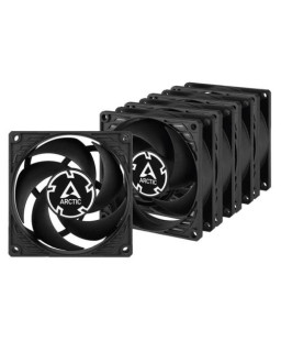 Arctic P8 8cm Pressure Optimised PWM PST Case Fan w/ Cable Splitter (5 Pack), Black, Fluid Dynamic, 200-3000 RPM, Value Pack
