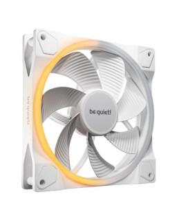 Be Quiet! (BL135) Light Wings 14cm PWM Reverse Blade ARGB Case Fan, Rifle Bearing, 20 LEDs, Front & Rear Lighting, Daisy-Chain, Up to 1300 RPM, White