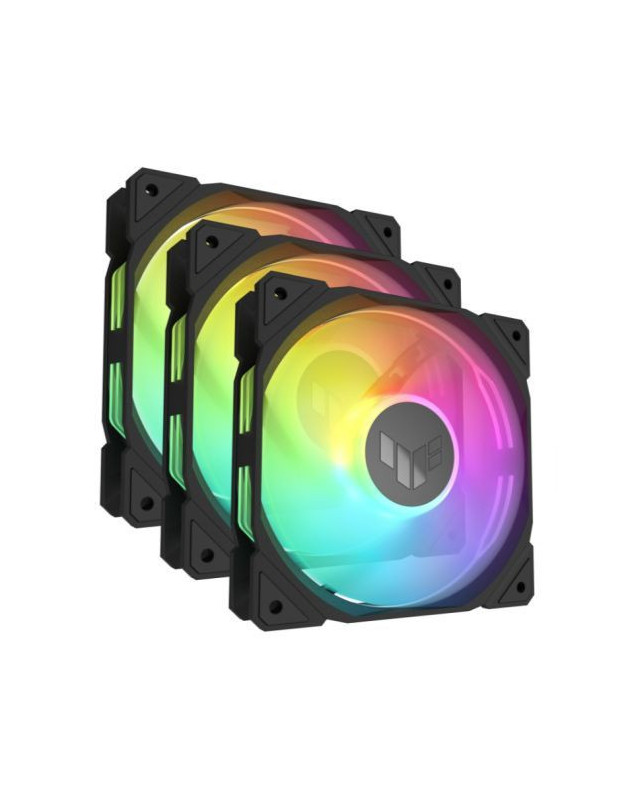 Asus TUF Gaming TR120 ARGB 12cm PWM Case Fans (3 Pack), Hydraulic  Bearing, 28mm Frame, Double-layer LED Matrix Design, 2000 RPM, Black