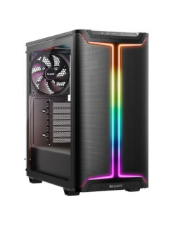 Be Quiet! Pure Base 501 DX ARGB Gaming Case w/ Glass Side, ATX, Compact Design, 3 Pure Wings 3 Fans, High Airflow Front & Top, USB-C, Black