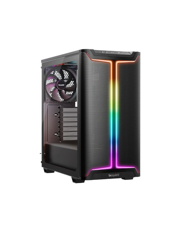 Be Quiet! Pure Base 501 DX ARGB Gaming Case w/ Glass Side, ATX, Compact Design, 3 Pure Wings 3 Fans, High Airflow Front & Top, USB-C, Black