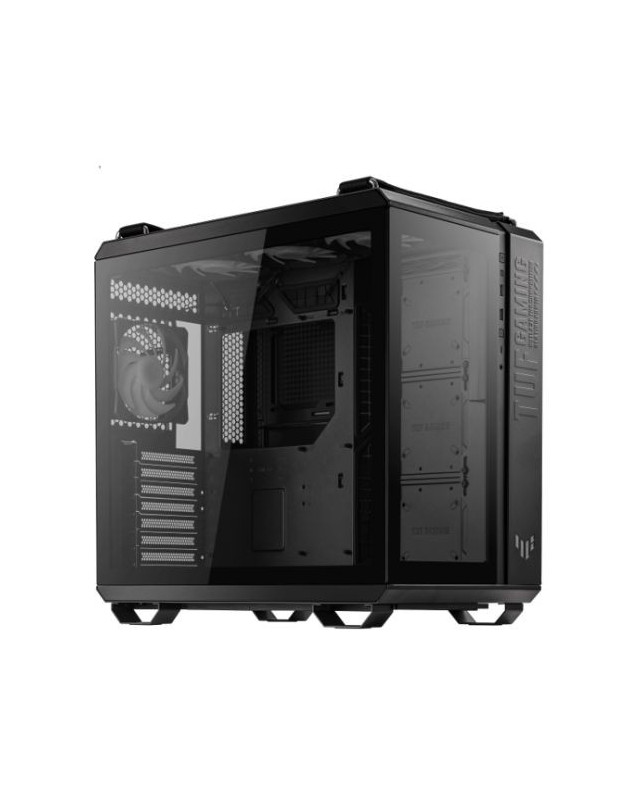 Asus TUF Gaming GT502 Plus Case w/ Front & Side Glass Windows, ATX, Dual Chamber, Modular Design, 4x ARGB Fans & Lighting Hub, USB-C, Carry Handles, Black