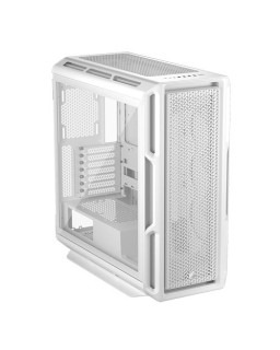 Corsair 5000T Gaming Case w/ Glass Side, E-ATX, No Fans, USB-C, Asus BTF Compatible, White