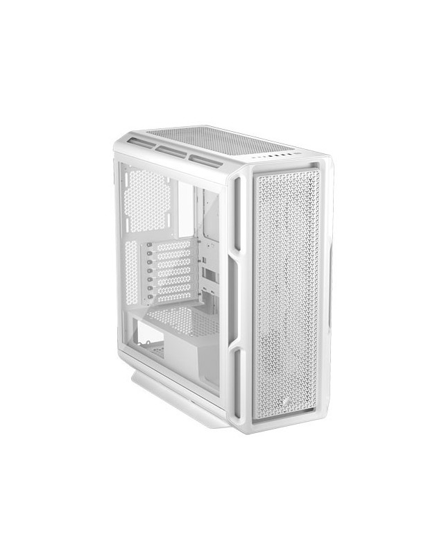 Corsair 5000T Gaming Case w/ Glass Side, E-ATX, No Fans, USB-C, Asus BTF Compatible, White