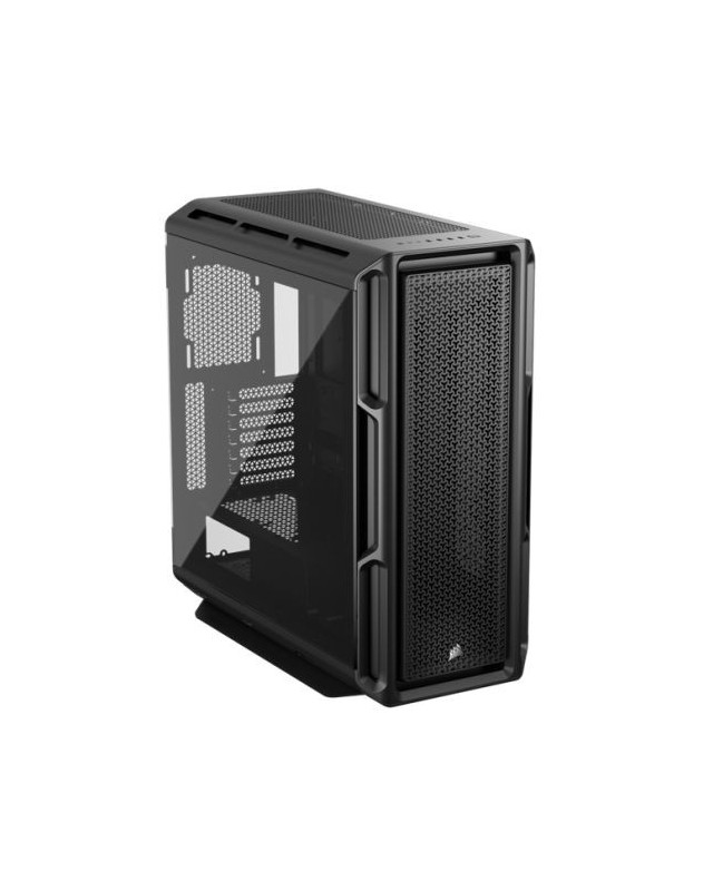 Corsair 5000T Gaming Case w/ Glass Side, E-ATX, No Fans, USB-C, Asus BTF Compatible, Black